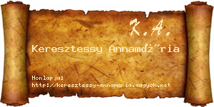 Keresztessy Annamária névjegykártya